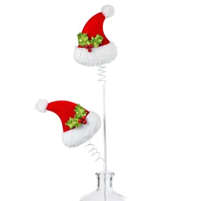 27" Red Santa Hat Spray