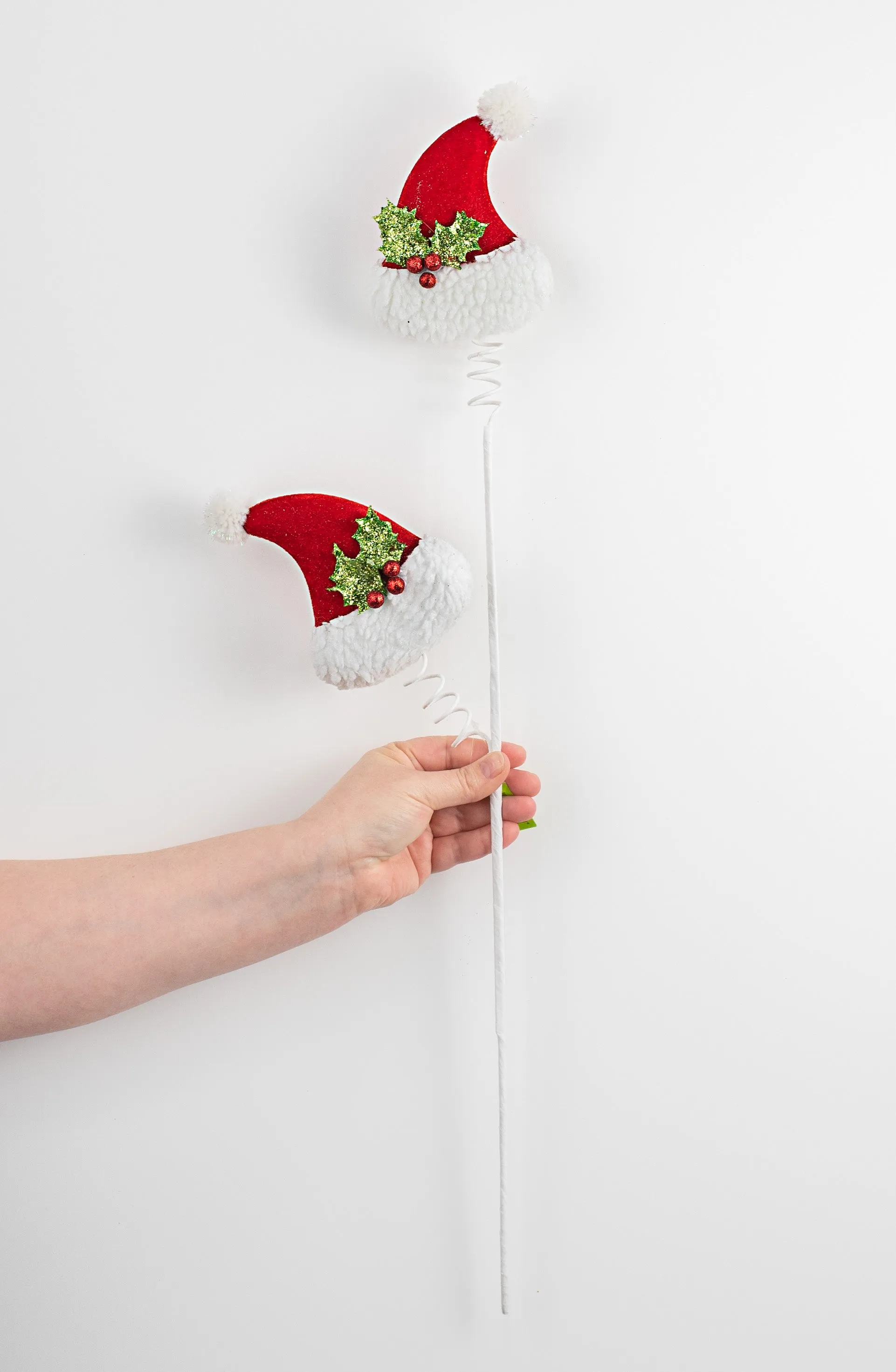 27" Red Santa Hat Spray