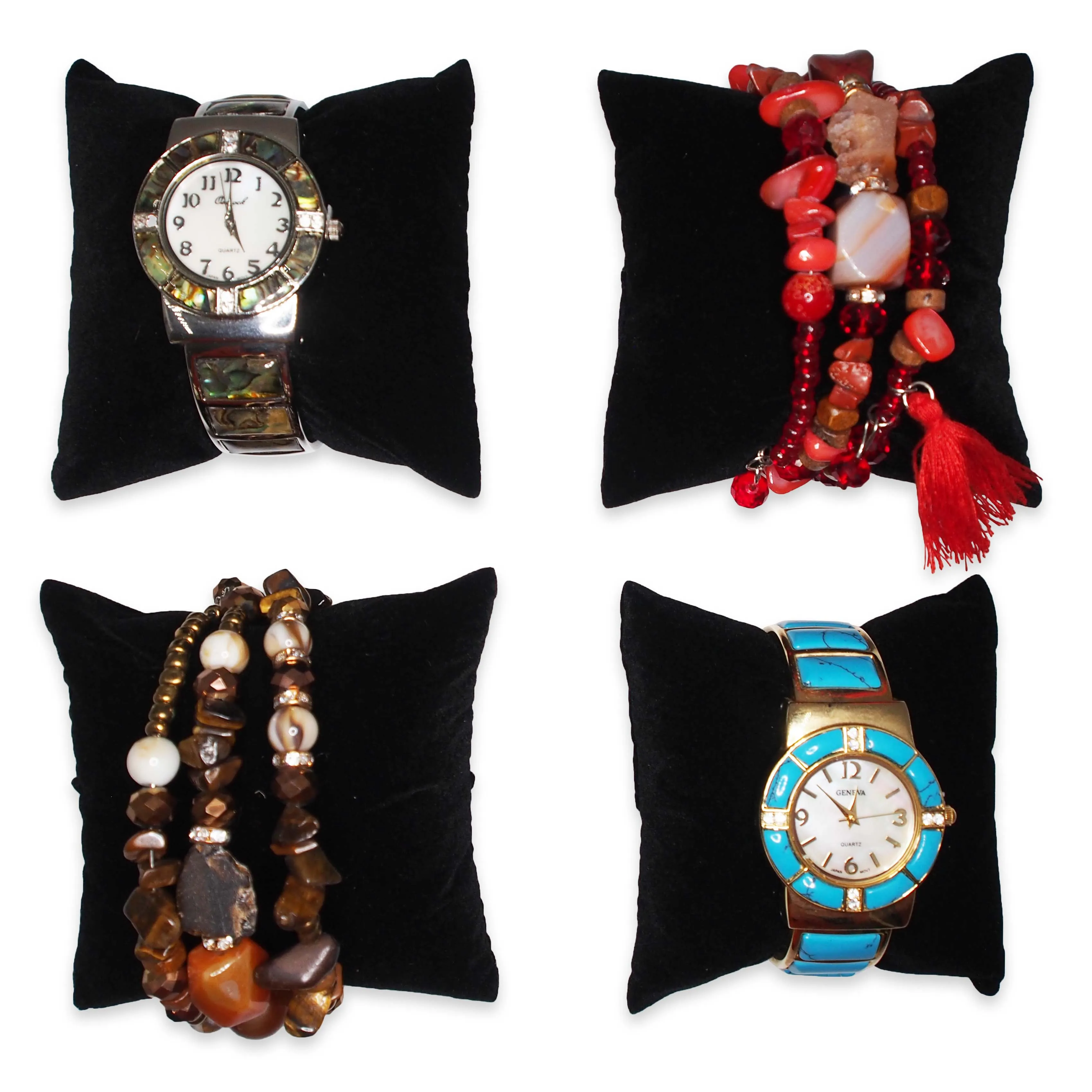 3" Black Velvet Pillow Displays