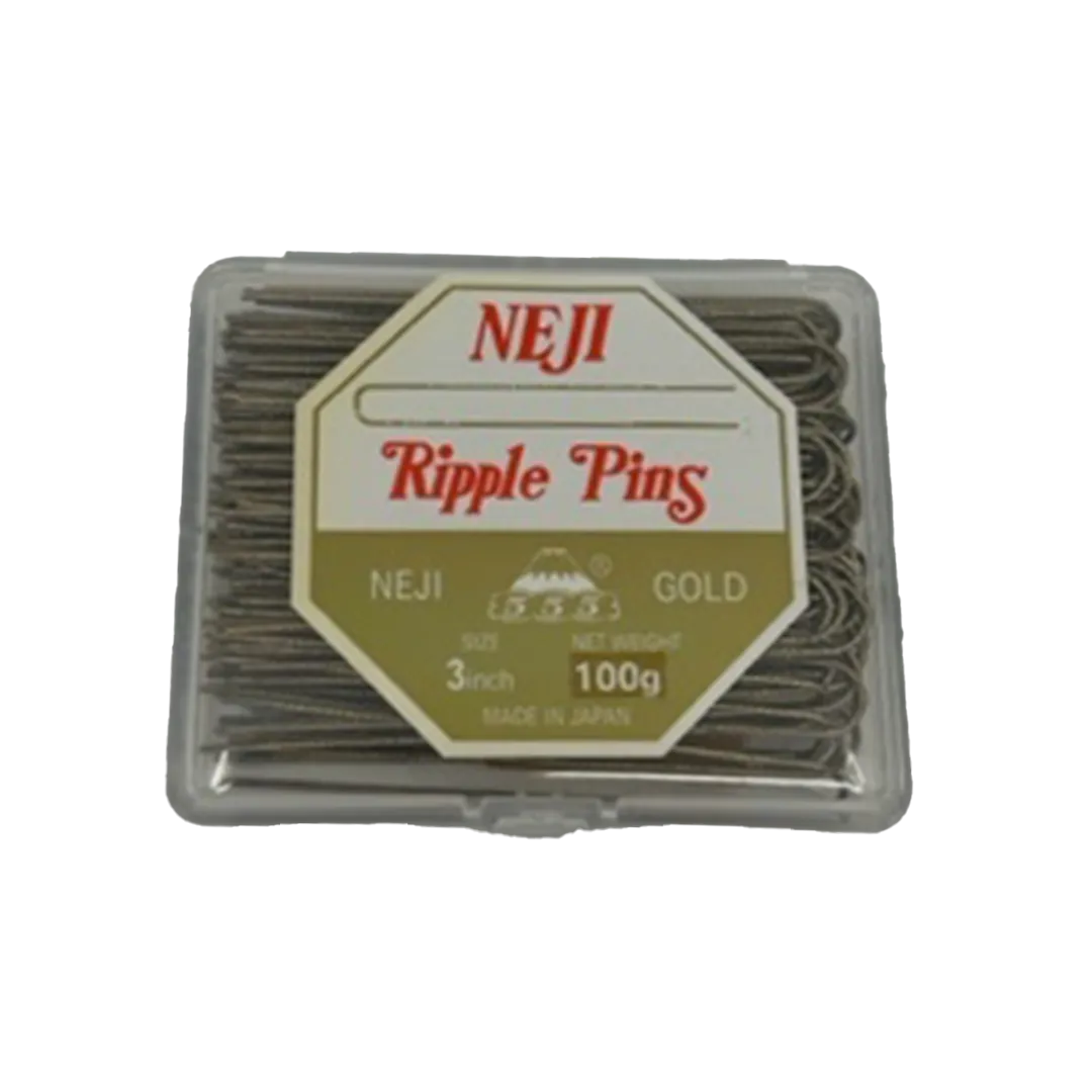 555 NEJI Ripple Pins 3" (72mm) 100gms Gold