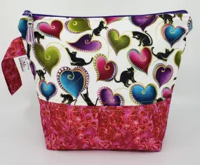 Black Cats in Pink - Project Bag - Small