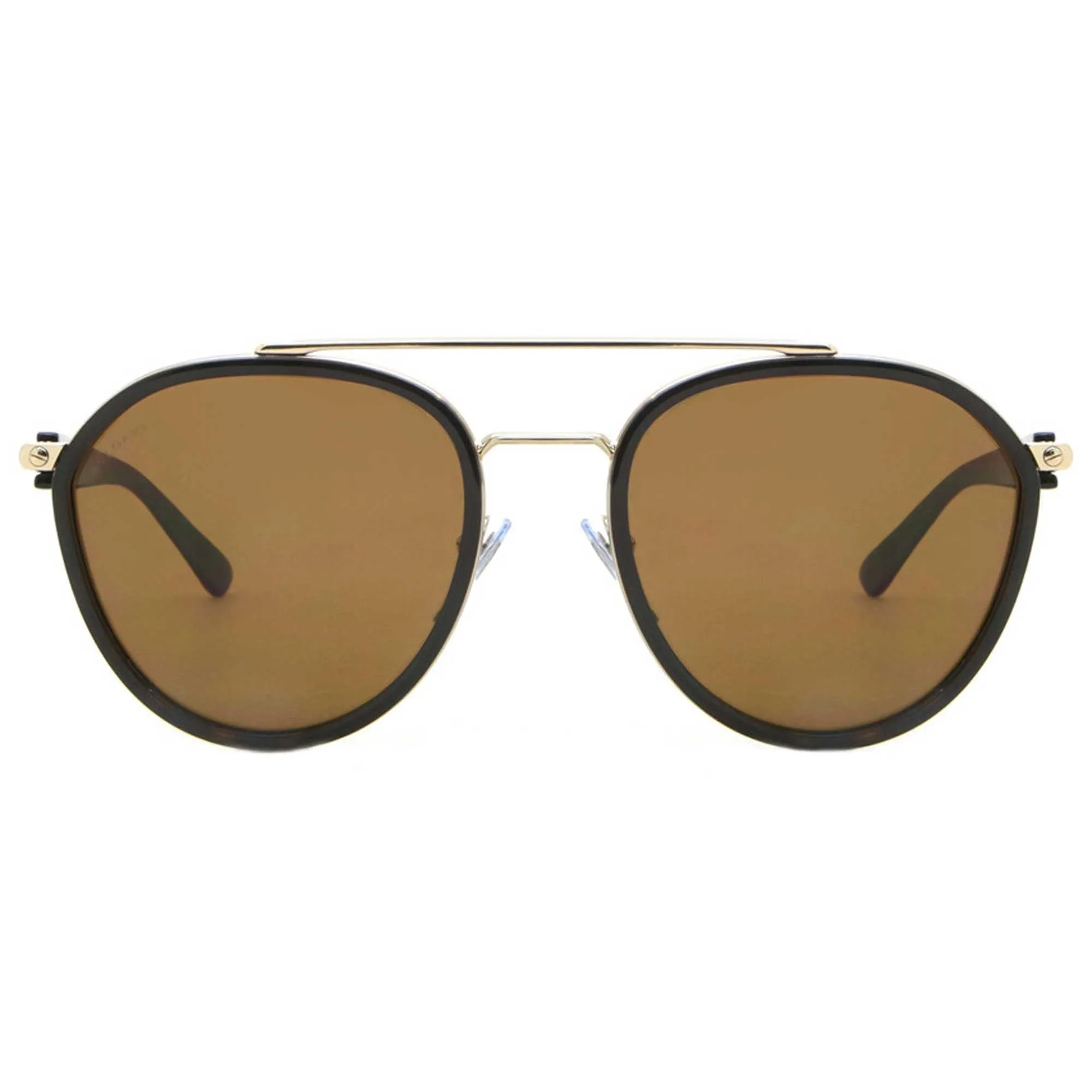 Bvlgari Men's Sunglasses - Brown Polarized Lens Full Rim Metal Frame | BV5051 202283