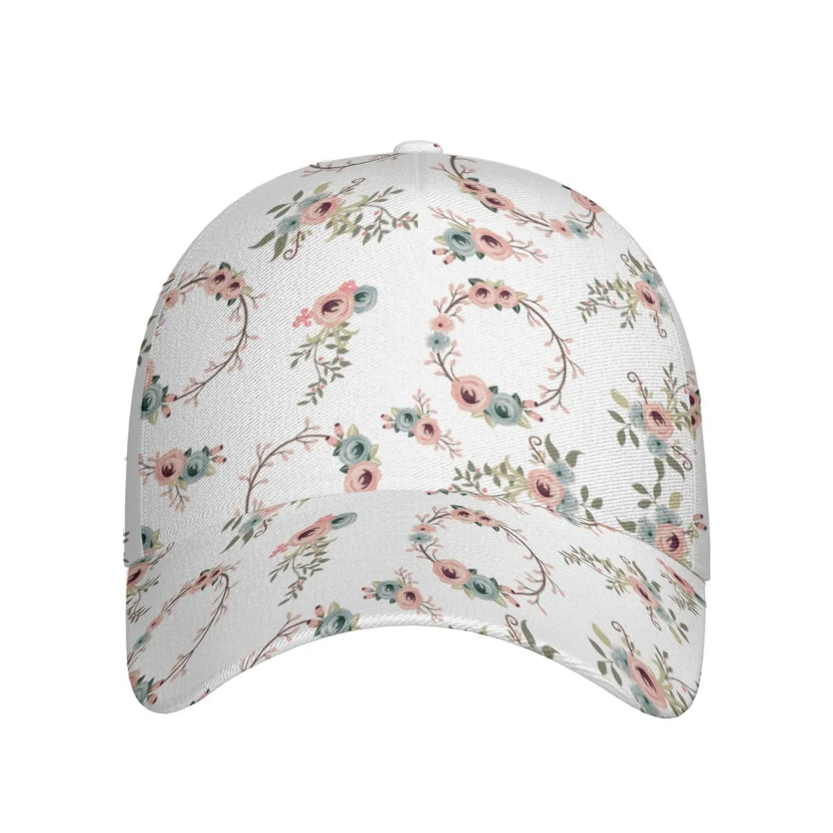 Delicate Floral Peaked Cap