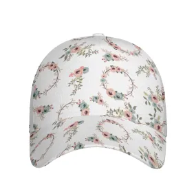 Delicate Floral Peaked Cap