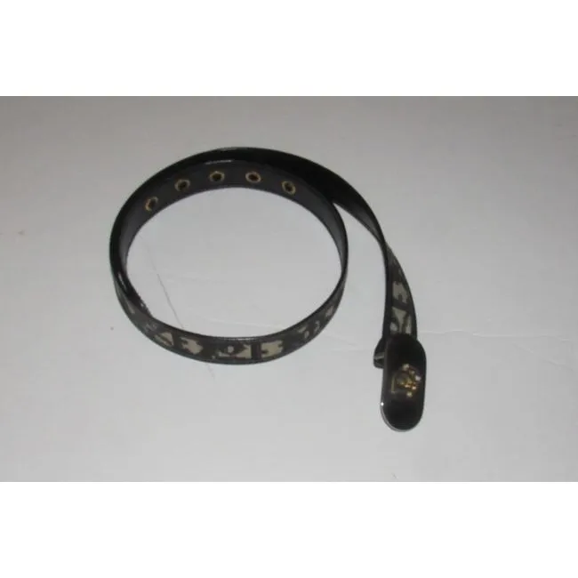 Dior Black Trotter Print With Oblique Two-tone Buckle Belt