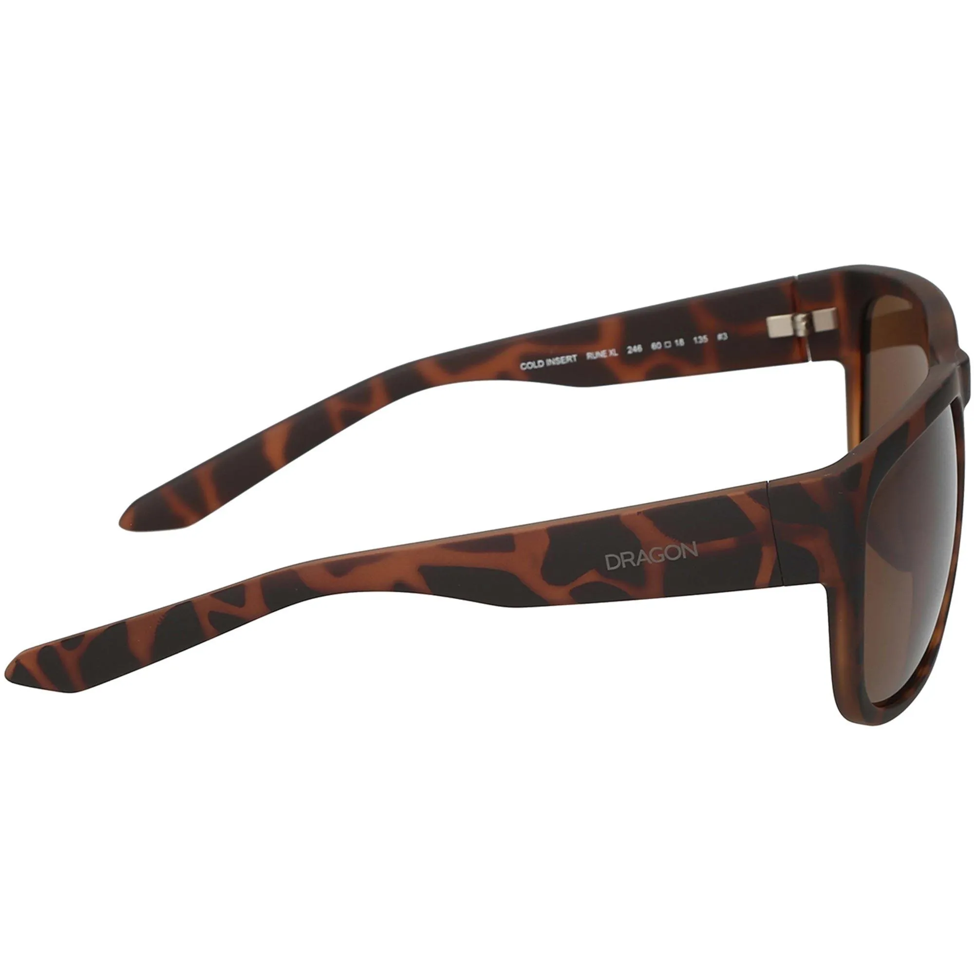 Dragon Men's Sunglasses - Bronze Lens Full Rim Matte Tortoise Frame | DR RUNE XL 246