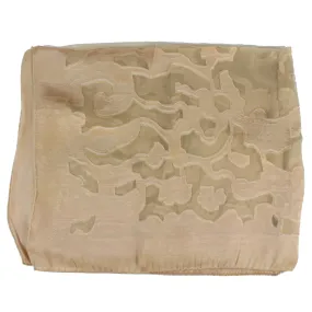 Elie Saab Scarf Taupe-Beige Laced Design - Chiffon Silk Shawl SALE