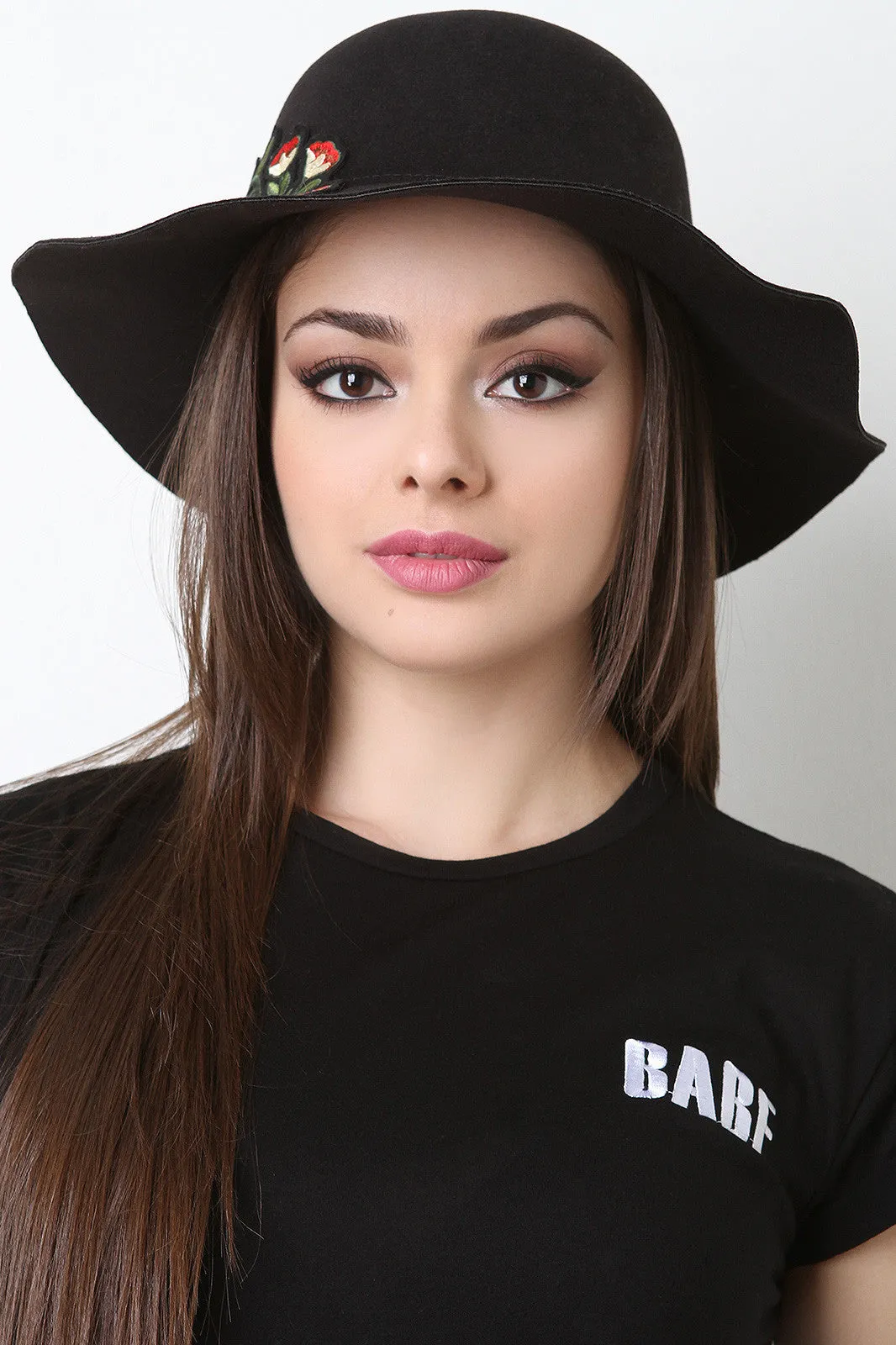 Floral Patch Floppy Hat