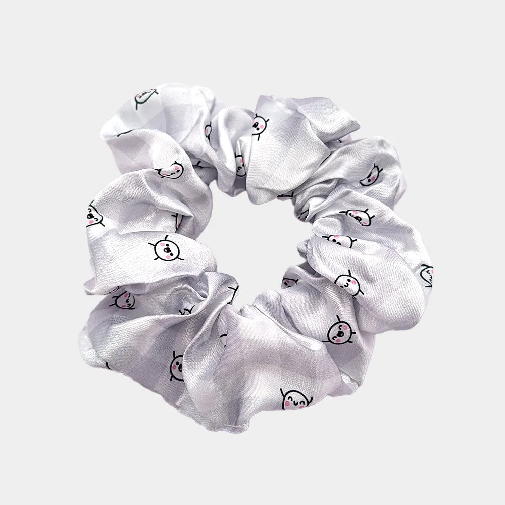 Gingham Squish (Grey) Scrunchie