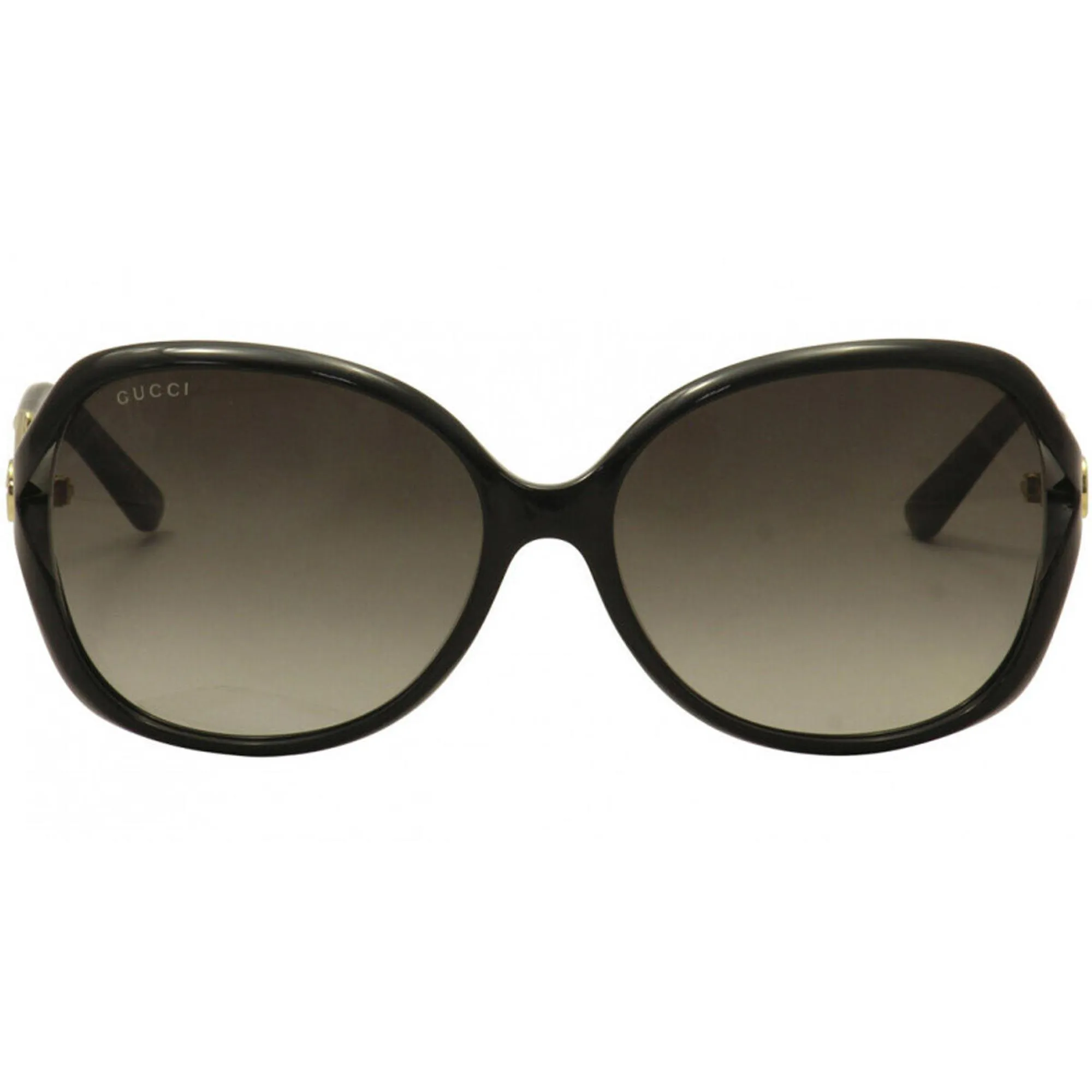 Gucci Women's Sunglasses - Gradient Lens Gold and Black Acetate Frame | GG0076S 002