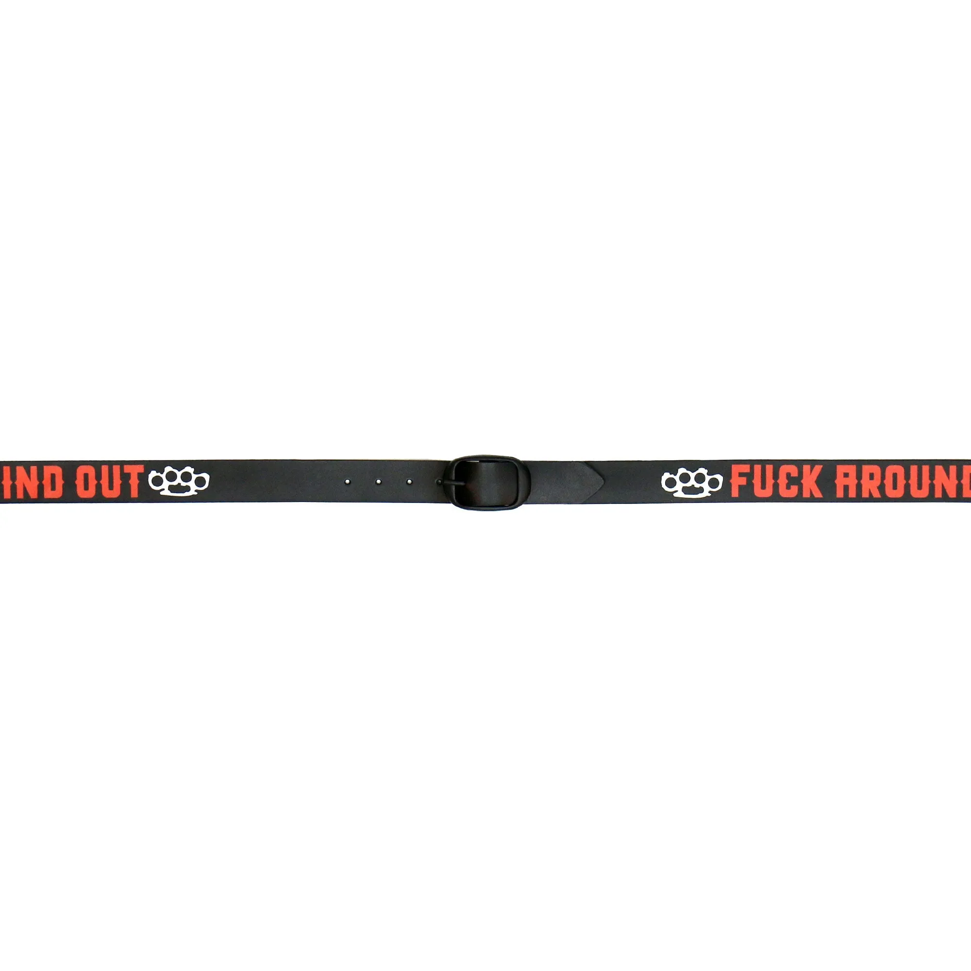 Hot Leathers F*** Around Find Out Black and Orange Leather Belt