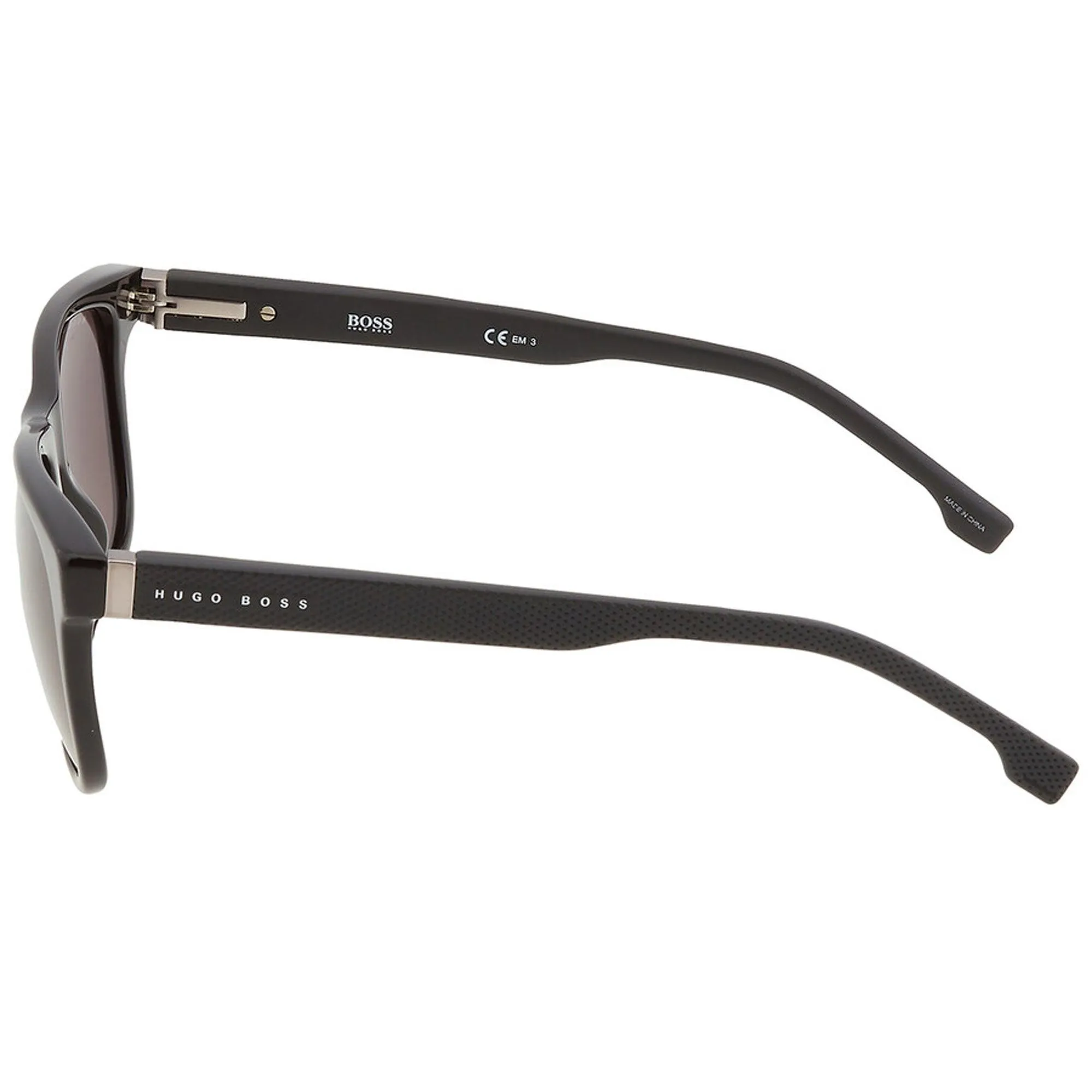 Hugo Boss Men's Sunglasses - Grey Lens Full Rim Black Acetate Frame | 1039/S 807/IR