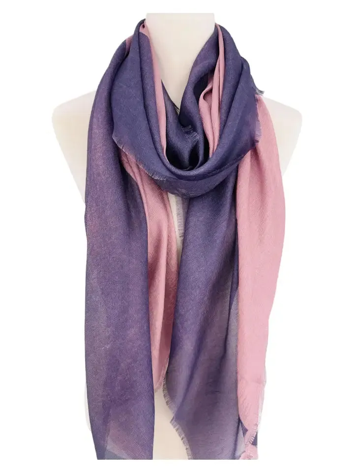 JC022534 Two-Tone Silky Scarf/Shawl
