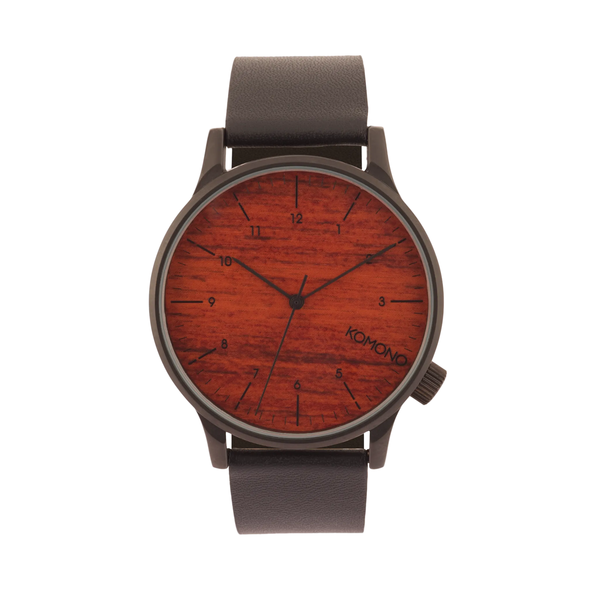 Komono Winston Black Wood Watch