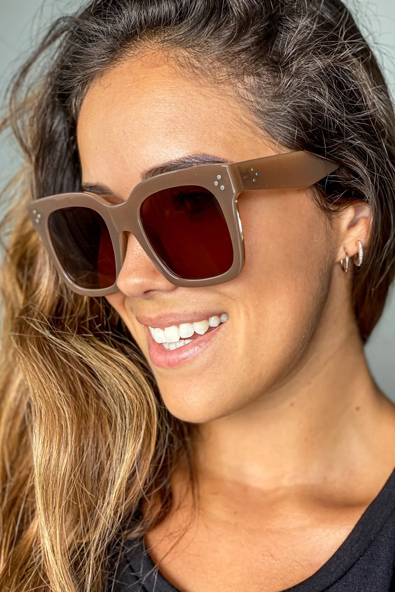 Light Brown Squared Sunglasses
