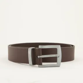 MENS NB BROWN PU LEATHER BELT (40MM, REPLENISHMENT LINE)