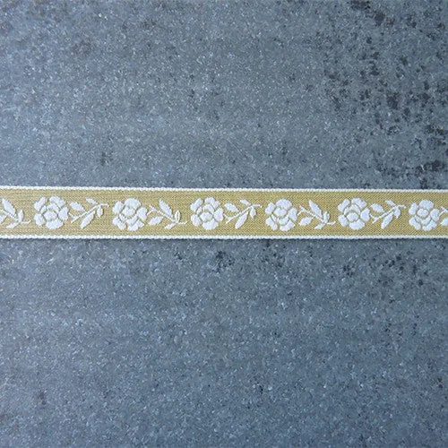 Mokuba : Floral Tyrol Tape - White / Mustard