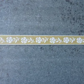 Mokuba : Floral Tyrol Tape - White / Mustard