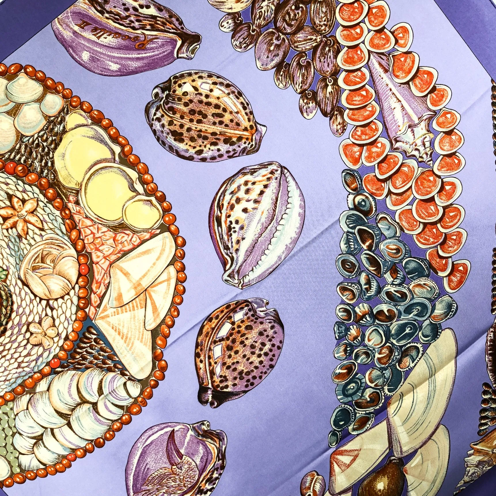 Rocaille II Detail Hermes Scarf by Valerie Dawlat-Dumoulin 90cm Silk