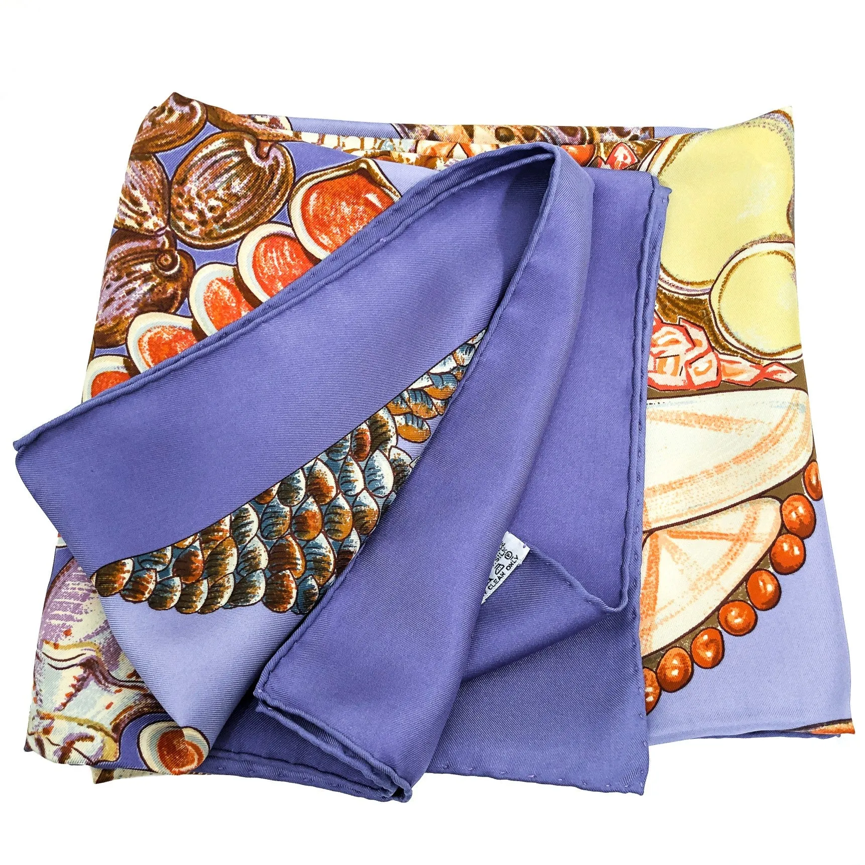 Rocaille II Detail Hermes Scarf by Valerie Dawlat-Dumoulin 90cm Silk