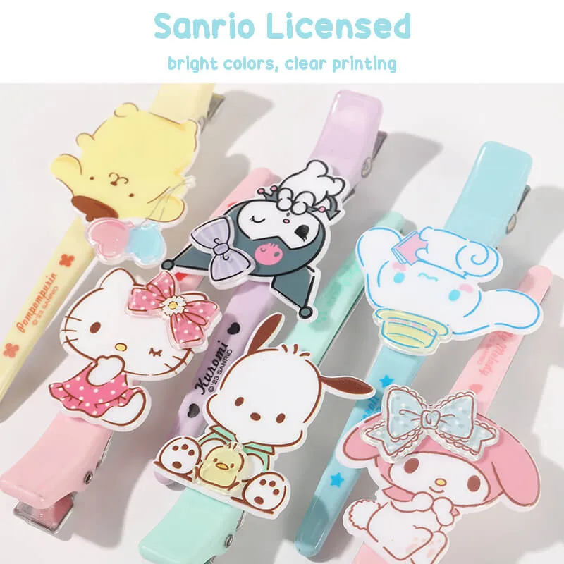 Sanrio Illustration Acrylic Alligator Bang Hair Clips