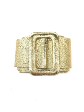 Starlit Gold Italian Leather Belt