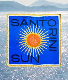 THE SANTORINI SUN SILK TRAVEL SCARF