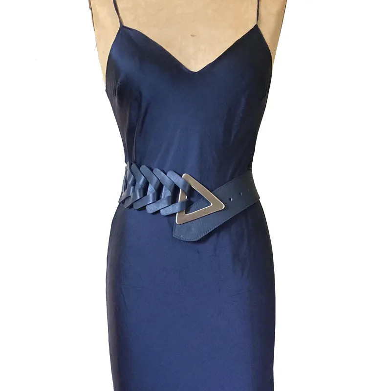 Triangle Waist Belt - Champagne Metallic