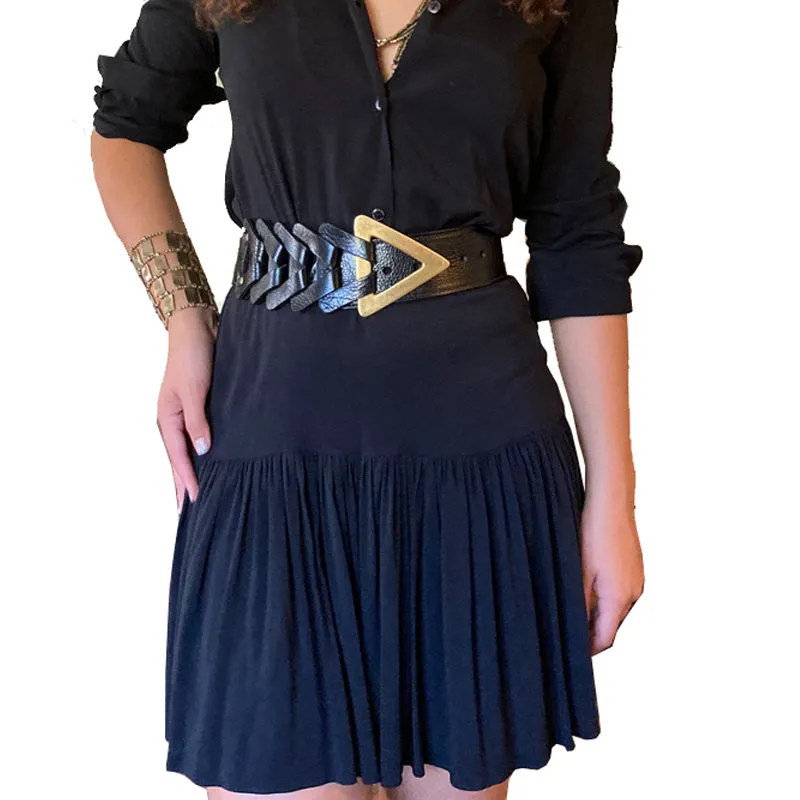 Triangle Waist Belt - Champagne Metallic