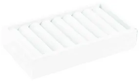 White Faux Leather 9 Slot Tray for Bangles/Rings